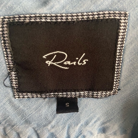 Rails Long Sleeve Denim Button Down Shirt Light Blue S - Picture 3 of 4